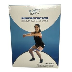 Fit Simplify Superstretch Resistance Bands Premium‎ Loop Set Exercise Fitness